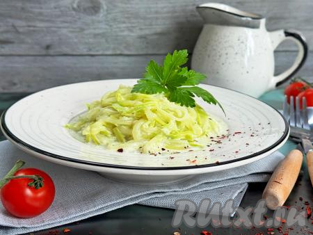 Паста из кабачков в сливочном соусе