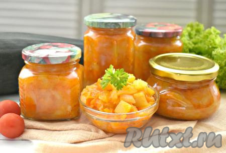 Кабачковая икра кусочками на зиму