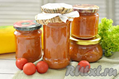 Кабачковая икра через мясорубку с томатной пастой на зиму