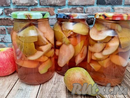 Компот из яблок и груш на зиму