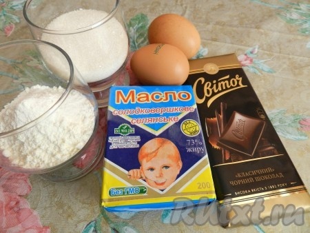 Ингредиенты для приготовления шоколадного брауни