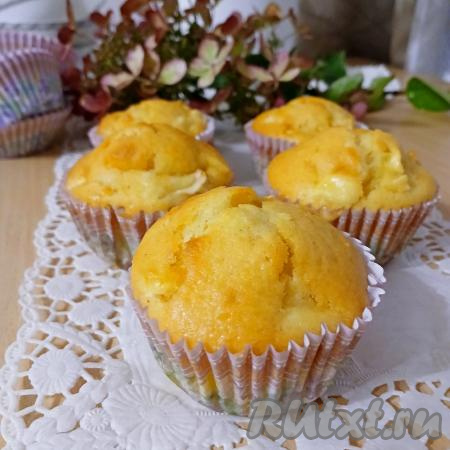 Кексы на молоке с яблоками