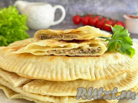 Кутабы с мясом на сковороде