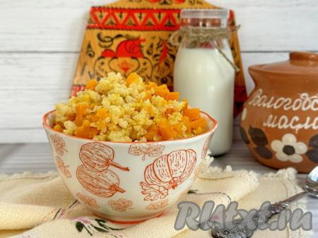 Пшённая каша с тыквой в аэрогриле