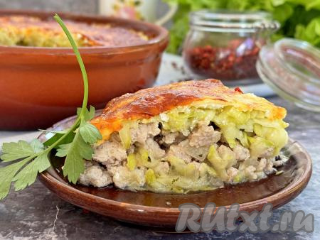 Запеканка из кабачков с фаршем в аэрогриле