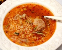 Рисовый суп с мясом