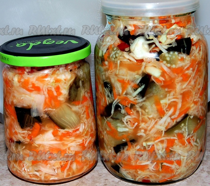 Как приготовить баклажаны с морковью и чесноком