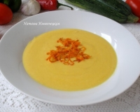 Суп-пюре из кабачка, моркови и лука