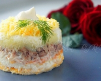 Рецепт салата "Мимоза" с сыром