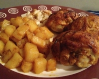 Ароматная курица с картофелем и сельдереем 