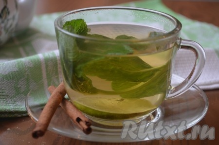 Зелёный чай с мятой и лаймом