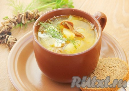Рецепт приготовления грибного супа с манкой 