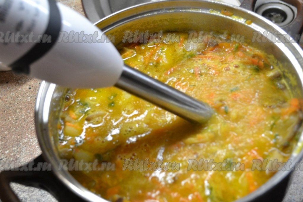 Грибной суп-пюре - рецепт с фото