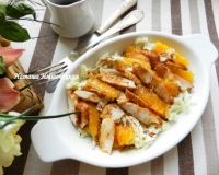 Рецепт салата с курицей и апельсином