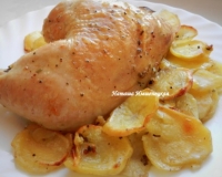 Как приготовить курицу с картофелем в духовке