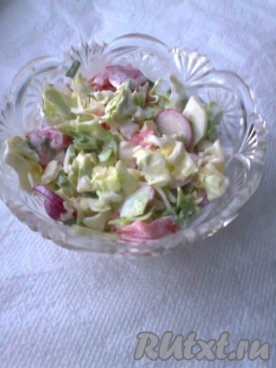 Летний овощной салат с мацони