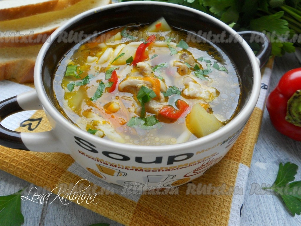 Суп куриный с вермишелью и картофелем рецепт с фото