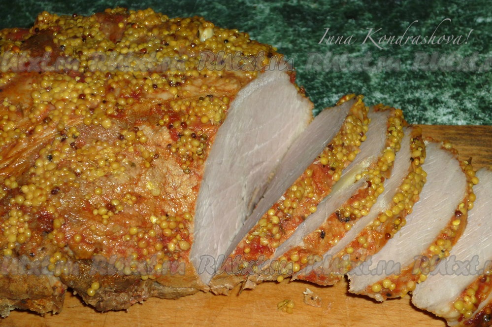 Свинина в медово-горчичном соусе в духовке — пошаговый рецепт с фото и видео