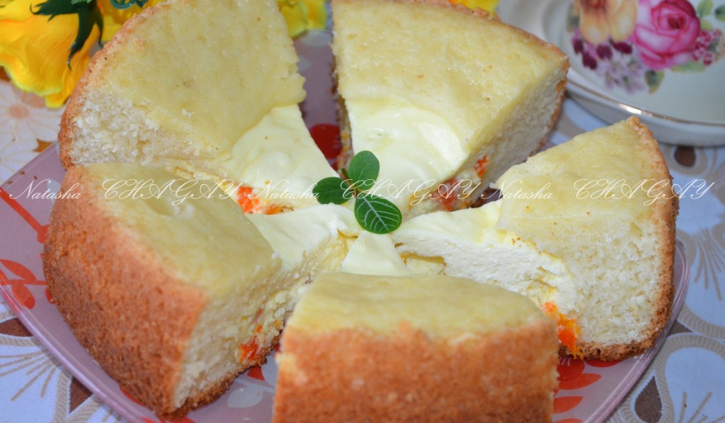 Рецепт: Пирог с сыром и творогом - в мультиварке!
