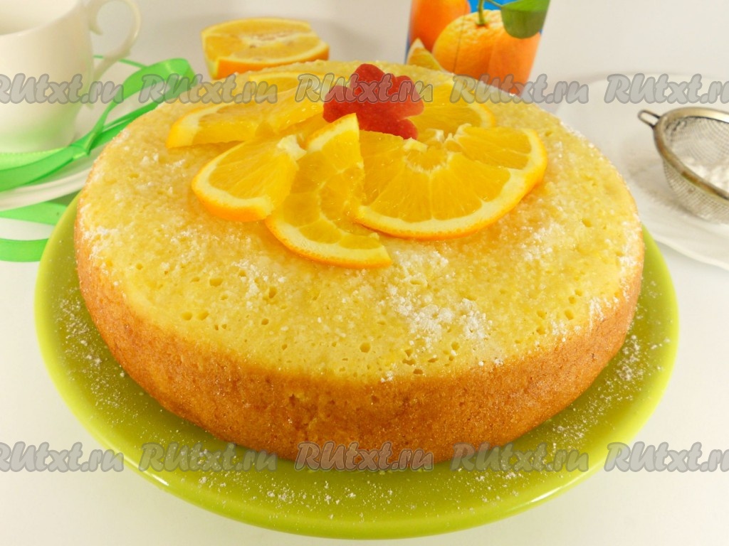 Простой рецепт пирога с апельсином и лимоном в духовке и мультиварке