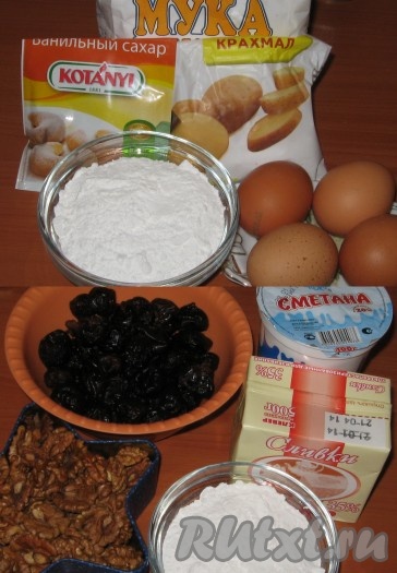 Ингредиенты для приготовления торта "Чернослив"