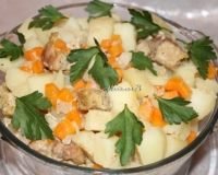 Свинина с картошкой и овощами в рукаве в духовке