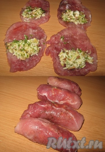 Свиные рулетики с грибами и сыром в духовке рецепт с фото в духовке