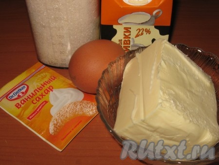 Ингредиенты для приготовления крема "шарлотт"