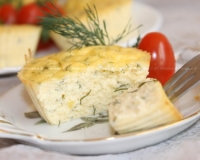 Творожные запеканки с сыром и зеленью в духовке