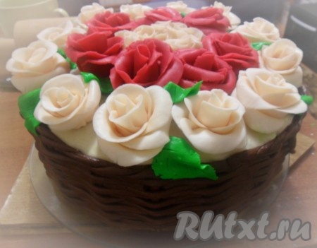 Торт "Корзина с розами"