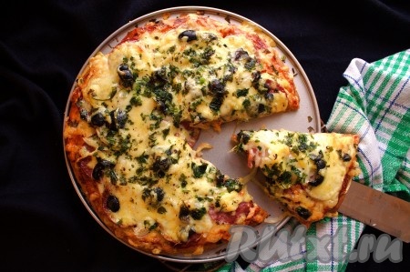 Пицца на слоеном бездрожжевом тесте в духовке рецепт с фото пошагово