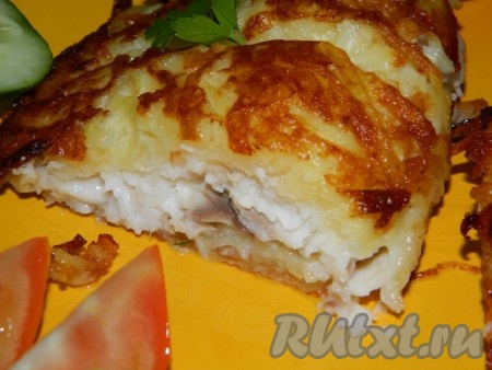 Рыба, приготовленная в картофельном кляре на сковороде, получается очень вкусной, сочной внутри и с аппетитной корочкой снаружи.