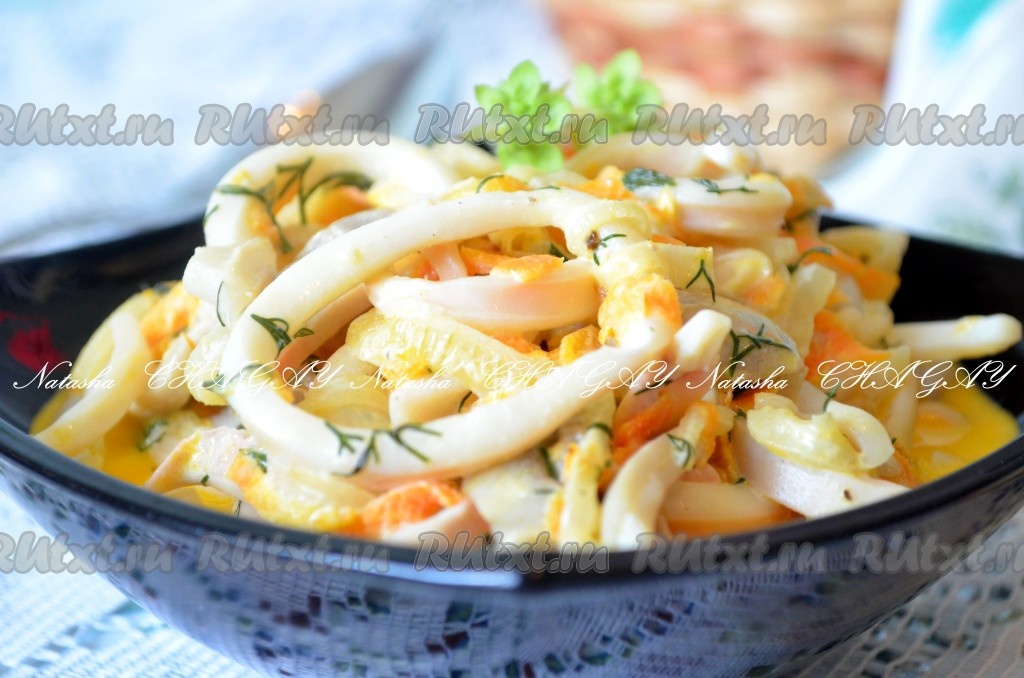 Как приготовить Спагетти с морепродуктами из мидий, креветок и кальмаров рецепт пошагово