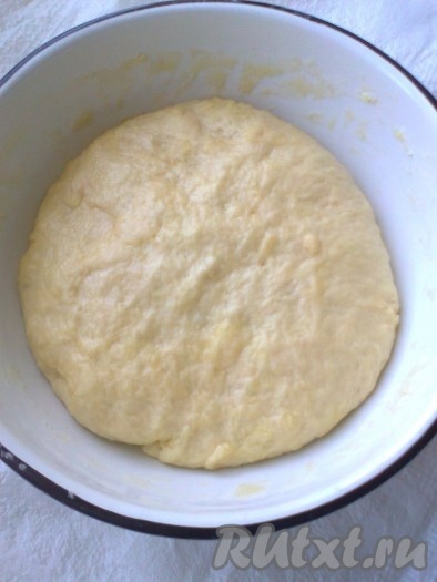 Оставьте напоследок немного масла растительного (2 столовые ложки), будет удобно вылить его на руки и собрать тесто. Затем тесто надо накрыть и на 15 минут оставить в покое.
