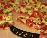 Пицца быстрого приготовления без дрожжей в духовке 