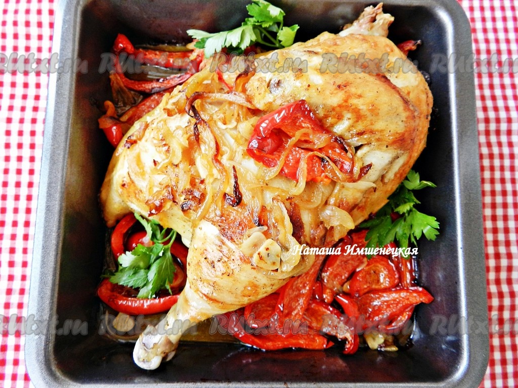 Как приготовить Фаршированная курица в духовке целиком просто рецепт пошаговый