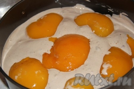 После слоя крема укладываем слой абрикосов