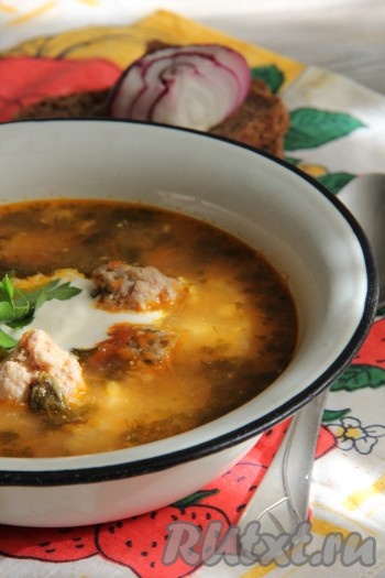 Суп с фрикадельками и щавелем - 6 пошаговых фото в рецепте