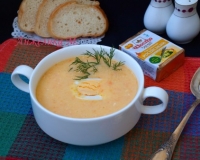 Овощной суп-пюре с плавленными сырками
