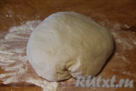 В теплой воде растворить соль, сахар и дрожжи. Постепенно добавить муку и замесить тесто. Готовое тесто оставить на 40 минут для подъема.