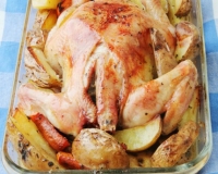 Рецепт курицы, запеченной с овощами в духовке