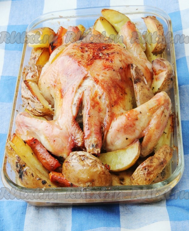 Курица с картошкой запеченная в рукаве в духовке — самый вкусный рецепт