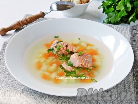Рецепт супа с красной рыбой