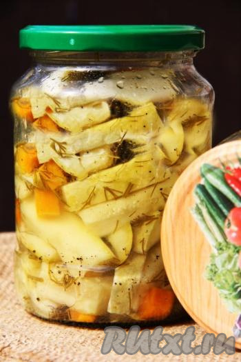 Кабачки, маринованные с маслом на зиму