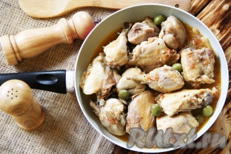 Рецепт курицы с оливками