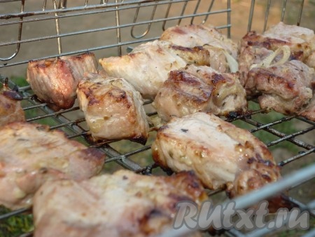 Ароматный и вкусный шашлык из свинины, маринованной в кефире, готов.
