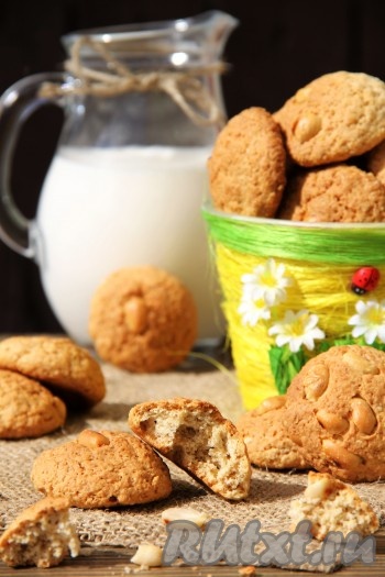 Рецепт овсяного печенья с орехами