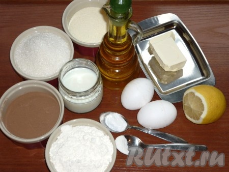 Ингредиенты для приготовления пирожного "Вупи"