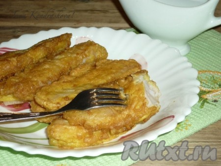Филе пангасиуса в кляре получается аппетитным и очень вкусным. 
