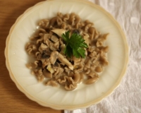 Паста с грибами в сливочном соусе